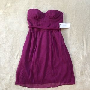 NWT J. Crew fuchsia strapless cocktail dress